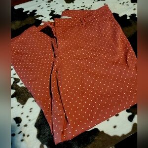 Old Navy Red Pixie Pants with White Dots